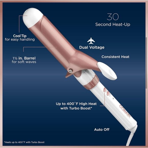 1 inch CONAIR curling iron & Heat Resistant Silicone Mat Pouch - Picture 6 of 7